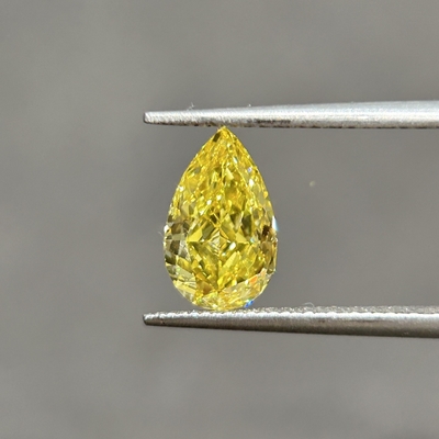 কেনা 1.39ct ভিভিএস২ ম্যান মেড ইয়েলো ডায়মন্ডস সিভিডি এবং এইচপিএইচটি ডায়মন্ডস পিয়ার কাট online manufacture