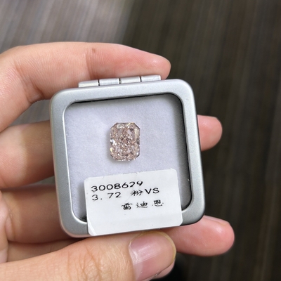 কেনা 3.72ct সিভিডি ফ্যান্সি গোলাপী ল্যাব বড় ডায়মন্ড রেডিয়েন্ট কাট ভিএস স্পষ্টতা online manufacture