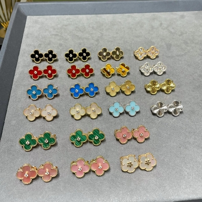 কেনা 18 কেট সলিড গোল্ড কানের দুল Agate Jewelry Replica Jewelry VAN Four Leaf Clover Earrings 18 কেট সলিড গোল্ড কানের দুল Agate Jewelry Replica Jewelry VAN Four Leaf Clover Earrings online manufacture