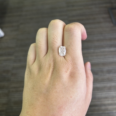3.15CT VS1 H লম্বা কুশন কাট ল্যাব তৈরি ডায়মন্ড