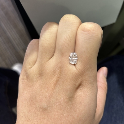 2.28CT দীর্ঘায়িত কুশন কাট ল্যাব গ্রোড ডায়মন্ড ভিএস 1 স্পষ্টতা এফ রঙ