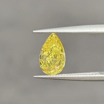 1.7ct ল্যাবরেটরি গ্রোথ ডায়মন্ডস পিয়ার কাট সিভিডি ফ্যান্সি লাইভ হলুদ ভিএস 1 2 এক্স এন আইজিআই