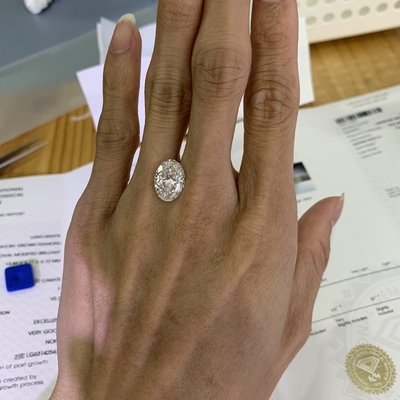 5.72ct ল্যাব গ্রুম ডায়মন্ড ওভাল কাট সিভিডি F VS2 2EX N IGI LG631425478