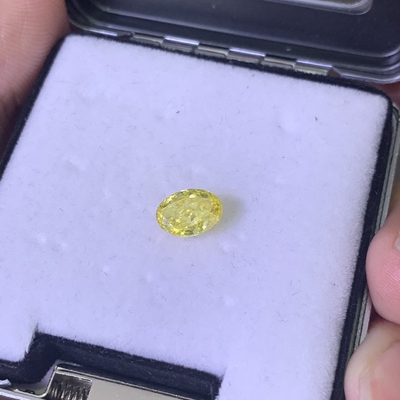 1.51ct ল্যাবরেটরি গ্রোথ ডায়মন্ড ওভাল কাট HPHT ফ্যান্সি লাইভ হলুদ VS1 2EX N