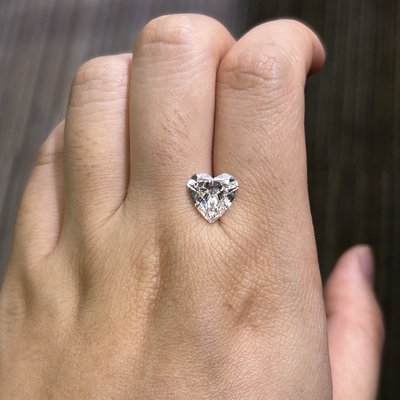 3.39ct VS1 F সিন্থেটিক ডায়মন্ডস ল্যাব ডায়মন্ডস হার্ট ব্রিল্যান্ট কাট