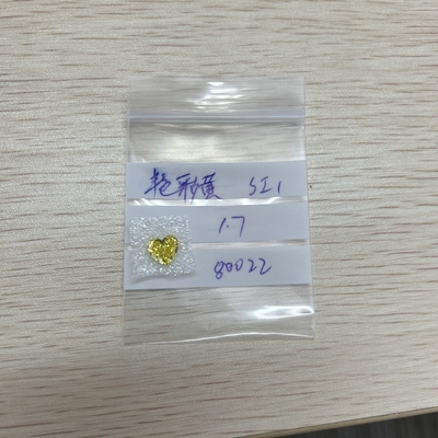 1.7CT ফ্যান্সি হলুদ SI1 HPHT মানবসৃষ্ট ক্যানারি ডায়মন্ড হার্ট কাট